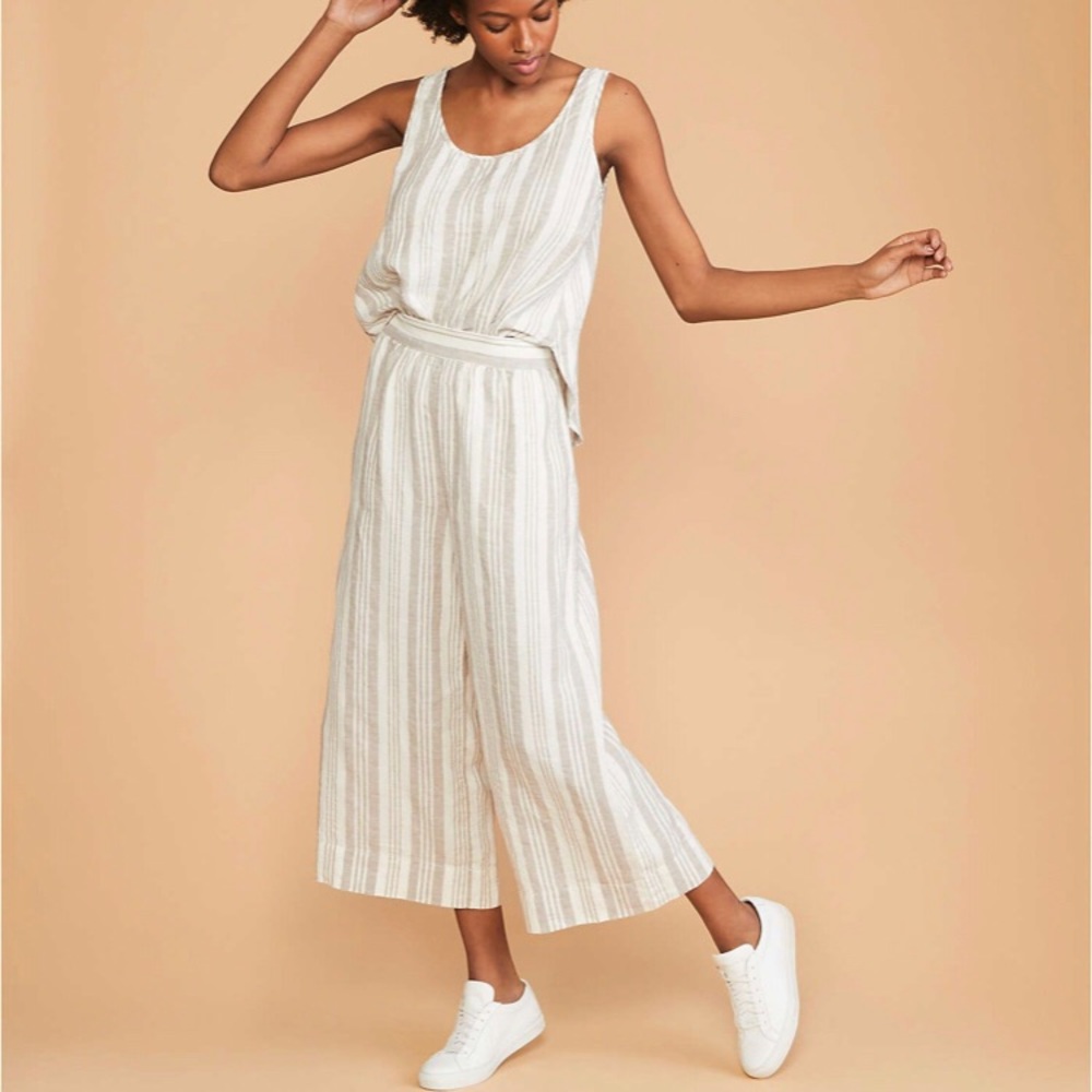 Lou & Gray Matching Set: Wide-Leg Pant/Tie Top